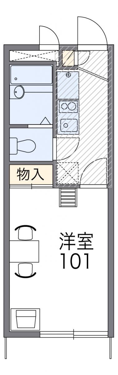 レオパレス武蔵野パークの物件間取画像