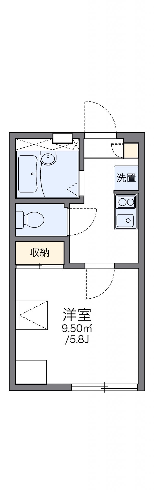 レオパレスＡＭＡＮＯの物件間取画像