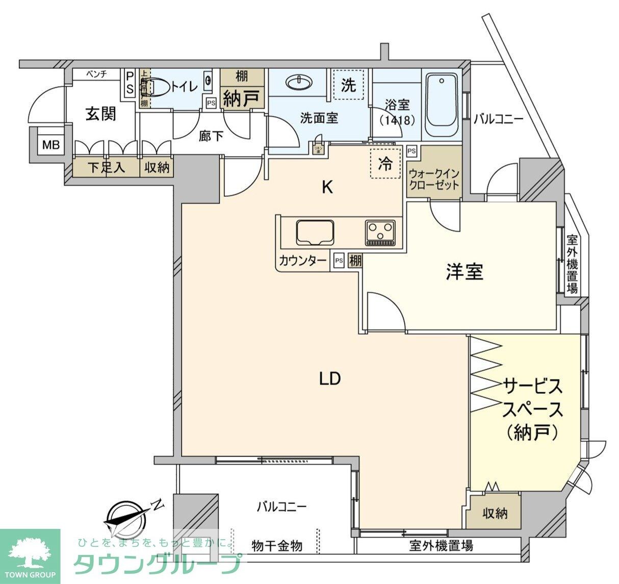 イトーピア武蔵野ブランマークの物件間取画像