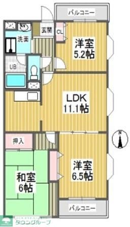 ヤマジン　ロージュの物件間取画像