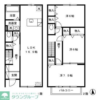 プランドールの物件間取画像