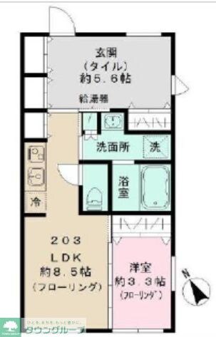 ＧＲＥＥＮ　ＣＯＵＲＴ中野の物件間取画像