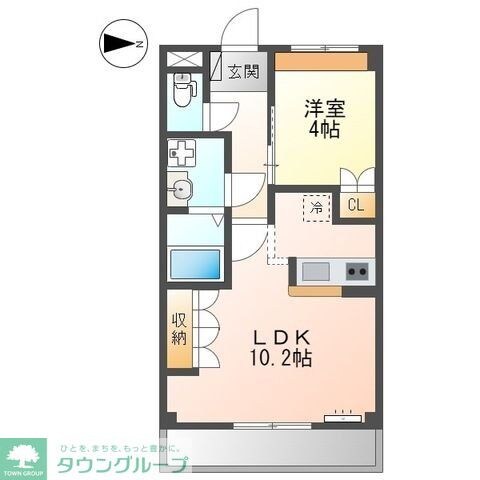 プラウディア天神の物件間取画像