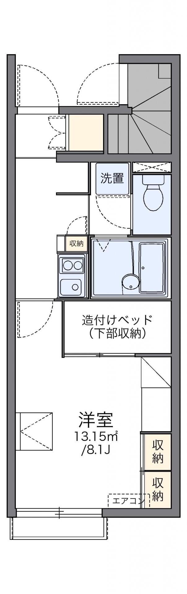 レオパレスグレイシャスの物件間取画像