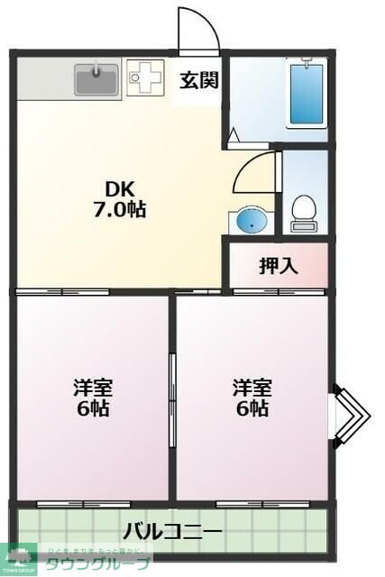 ベルゾーネ寿IIの物件間取画像