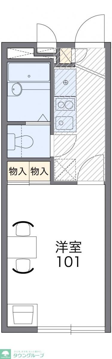 レオパレスかたくりの物件間取画像