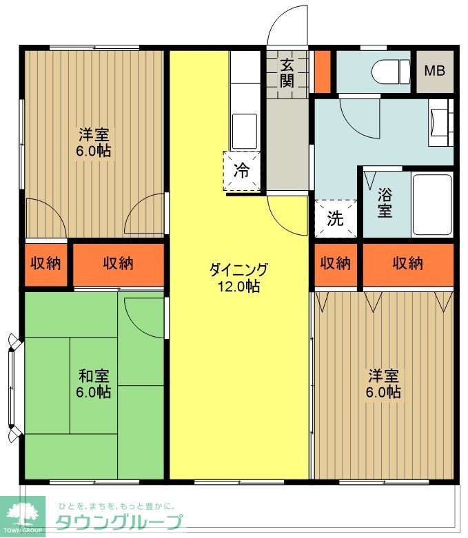 石上マンションC館の物件間取画像