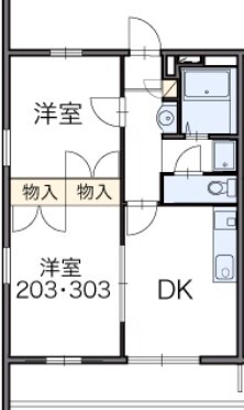 レオパレスＮＩＩＢＯＲＩの物件間取画像