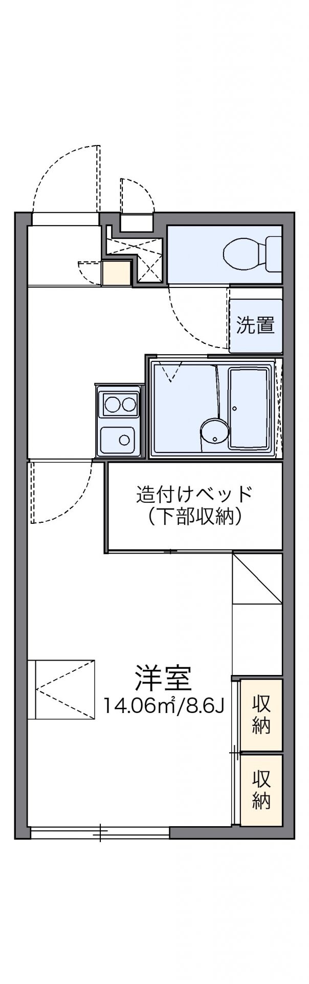 レオパレスゴールドIIの物件間取画像