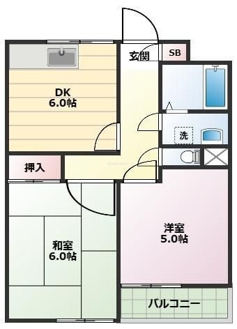 サニーコーポベルの物件間取画像