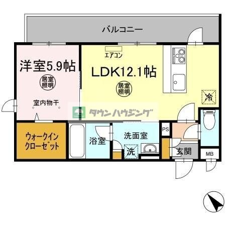 インフィニット カンワの物件間取画像