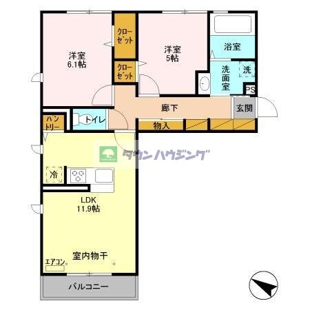 ルピナスおおたかの森　住居の物件間取画像