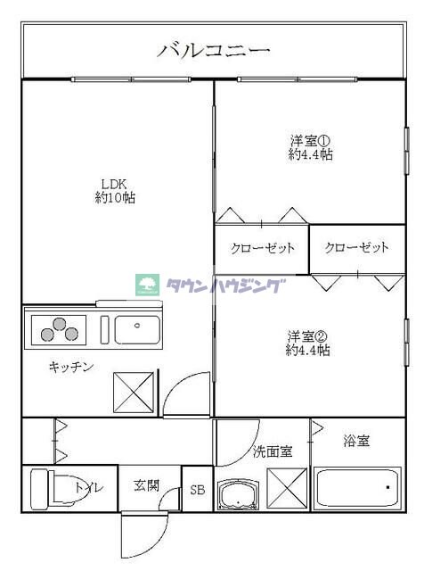 センチュリーオークＢ棟の物件間取画像