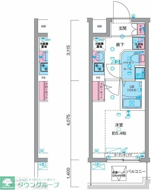 GENOVIA天王台の物件間取画像