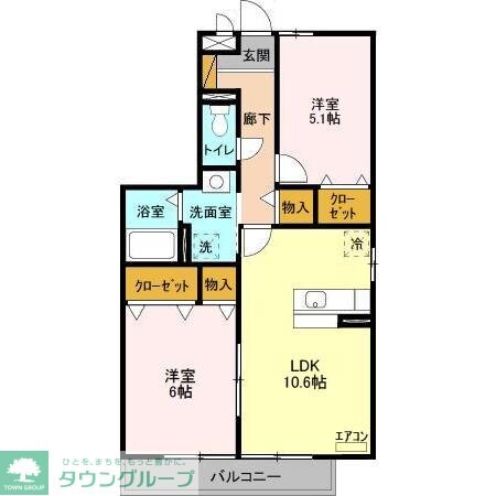 コリーヌ・　アンの物件間取画像