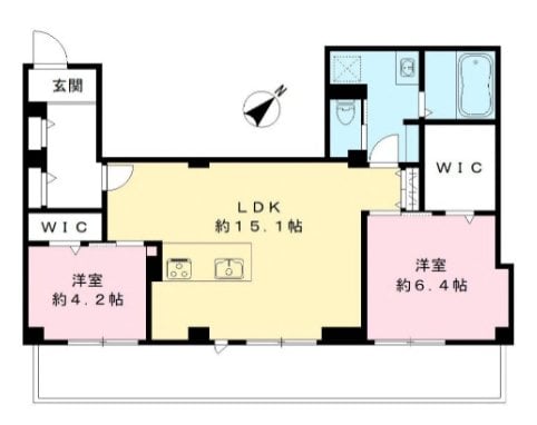 フリージアおおたかの森の物件間取画像