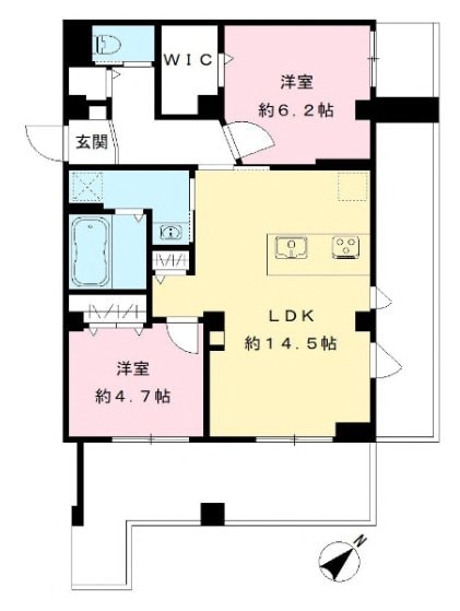 フリージアおおたかの森の物件間取画像