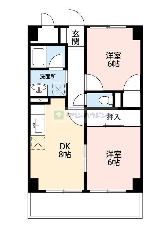 アルデール三郷Ｂの物件間取画像