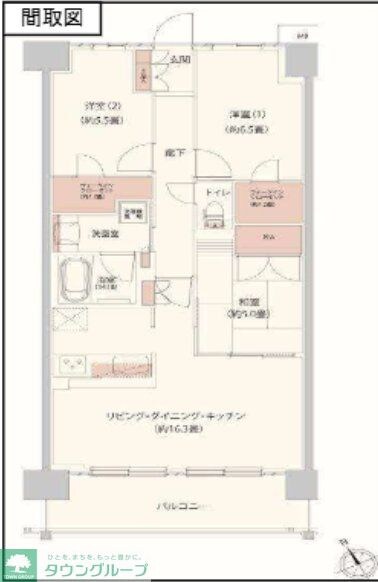 クレストフォルム柏サウスウイングの物件間取画像