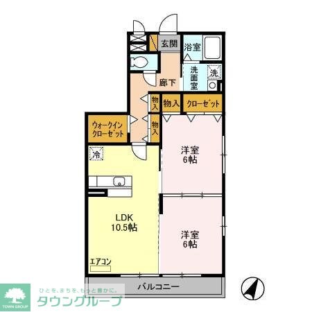 コスモヒルズの物件間取画像