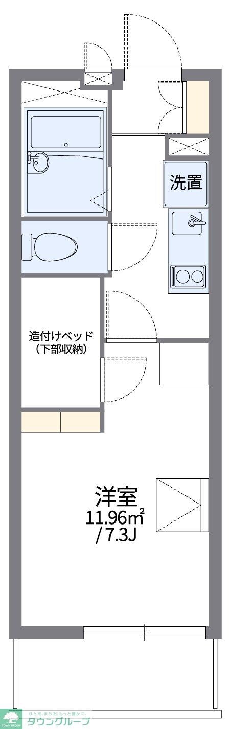 レオパレスオークヒルズＢの物件間取画像