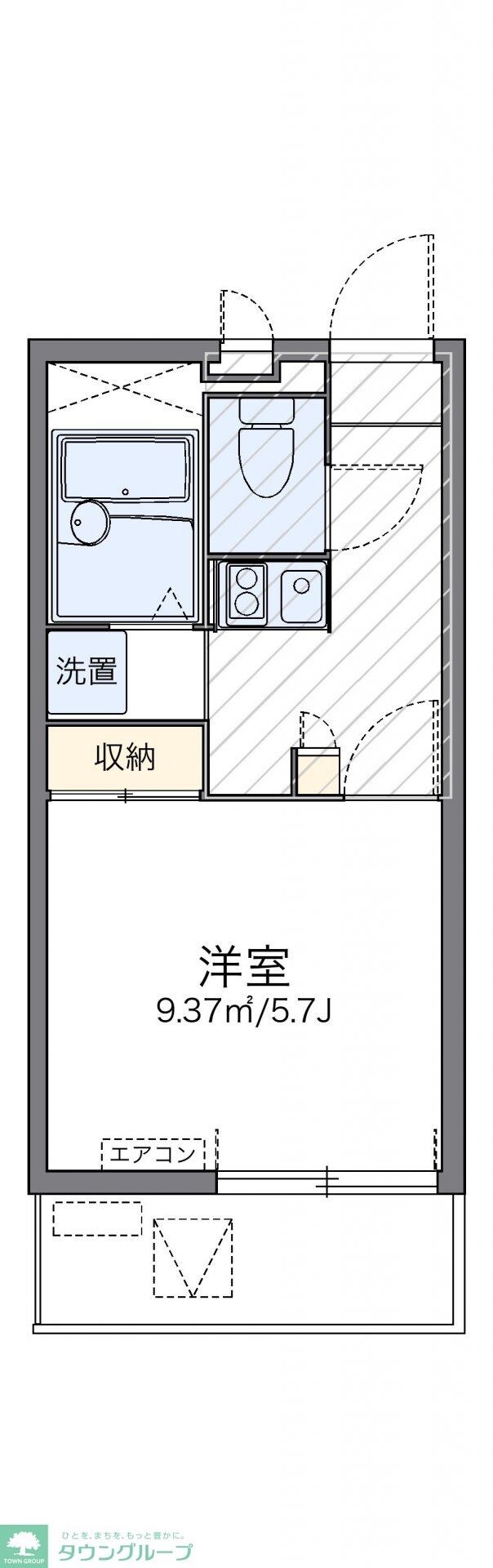 レオパレスオネスティVの物件間取画像