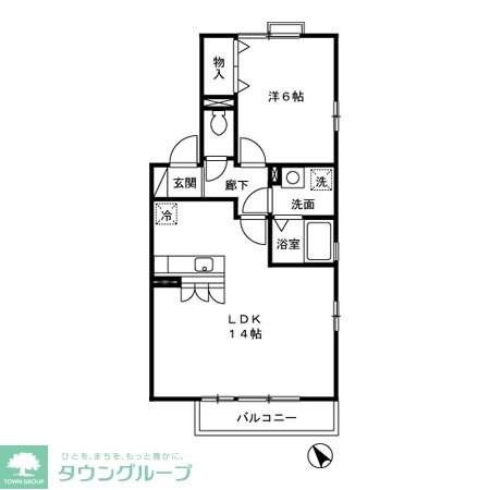 オベルジーヌ　Ａの物件間取画像