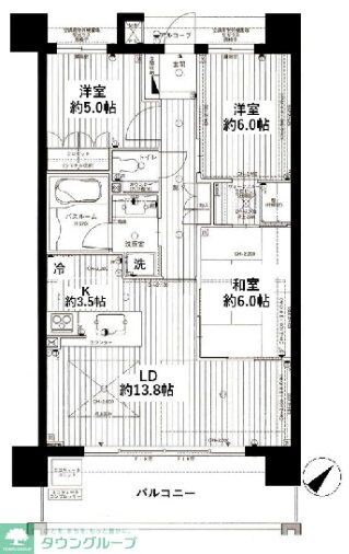 レクセルグランデ鎌ヶ谷ブライトコートの物件間取画像