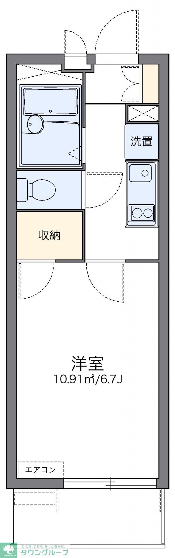 レオパレスグリーングラスの物件間取画像