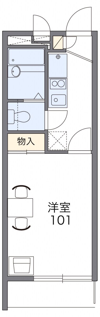 レオパレスポプラの物件間取画像