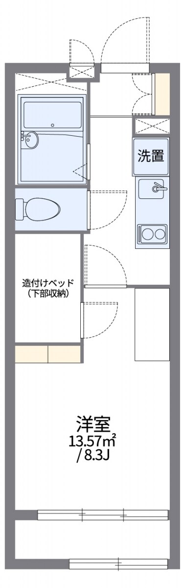 レオパレスフォーブル２１Ａの物件間取画像