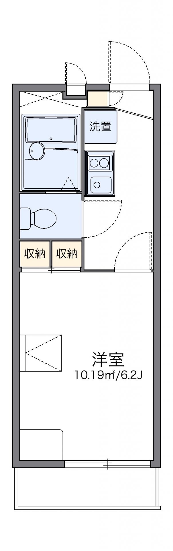 レオパレスアサヒ　アズールの物件間取画像