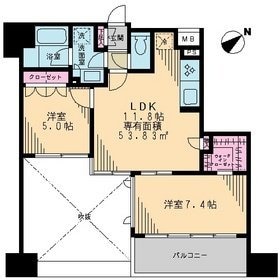 スカイグランデ船橋宮本の物件間取画像