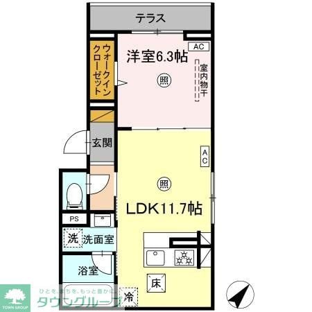 (仮)D-ROOM富浜1丁目の物件間取画像