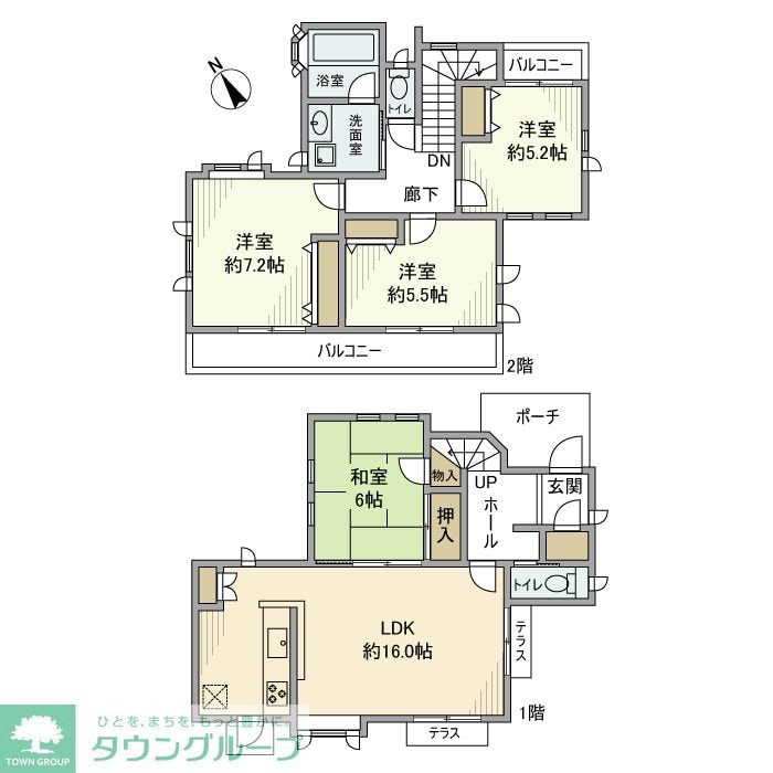 東船橋戸建の物件間取画像