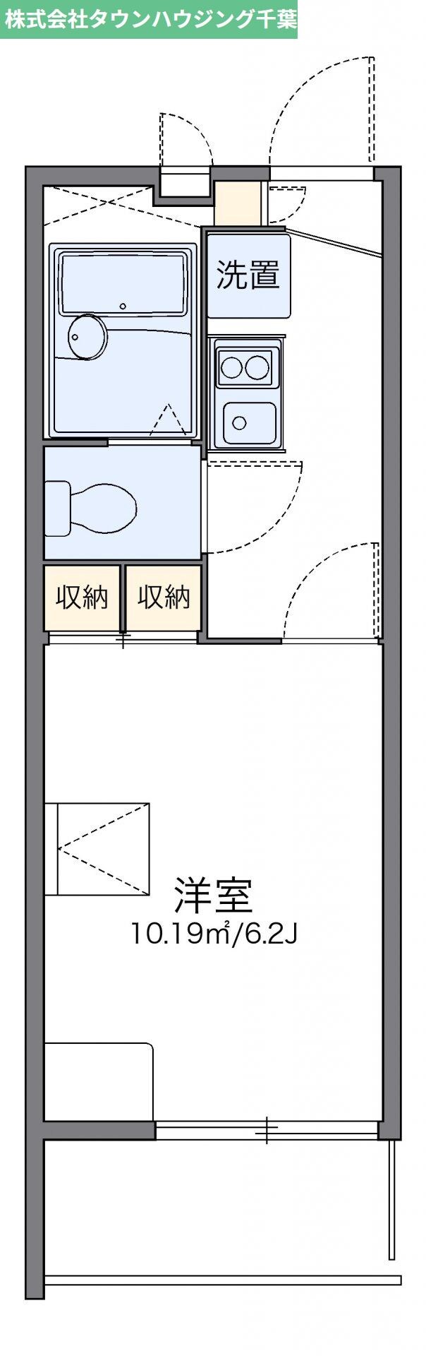 レオパレスニュー千葉ハイツ　Ａの物件間取画像