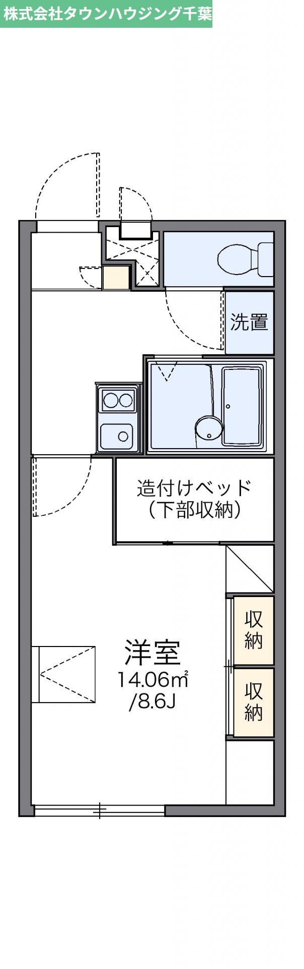 レオパレスフジＢの物件間取画像