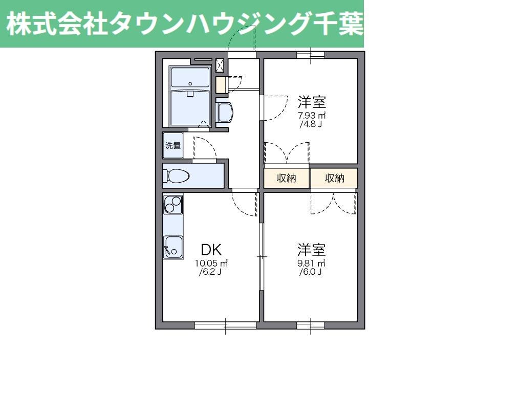 レオパレスクレストＣの物件間取画像