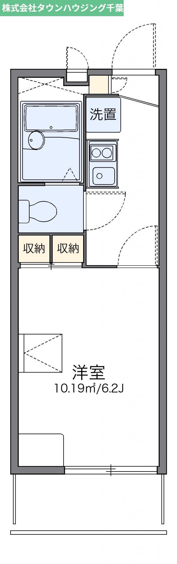 レオパレスニュー千葉ハイツ　Ａの物件間取画像