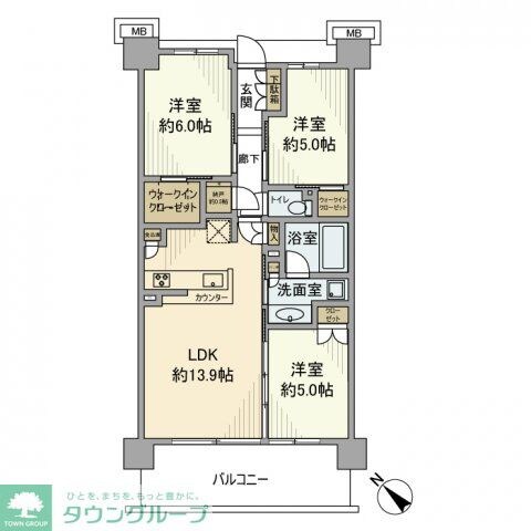 シティテラス柏の物件間取画像