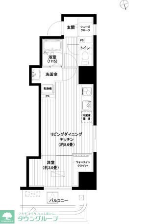 レ・ソール本八幡パラシオンの物件間取画像