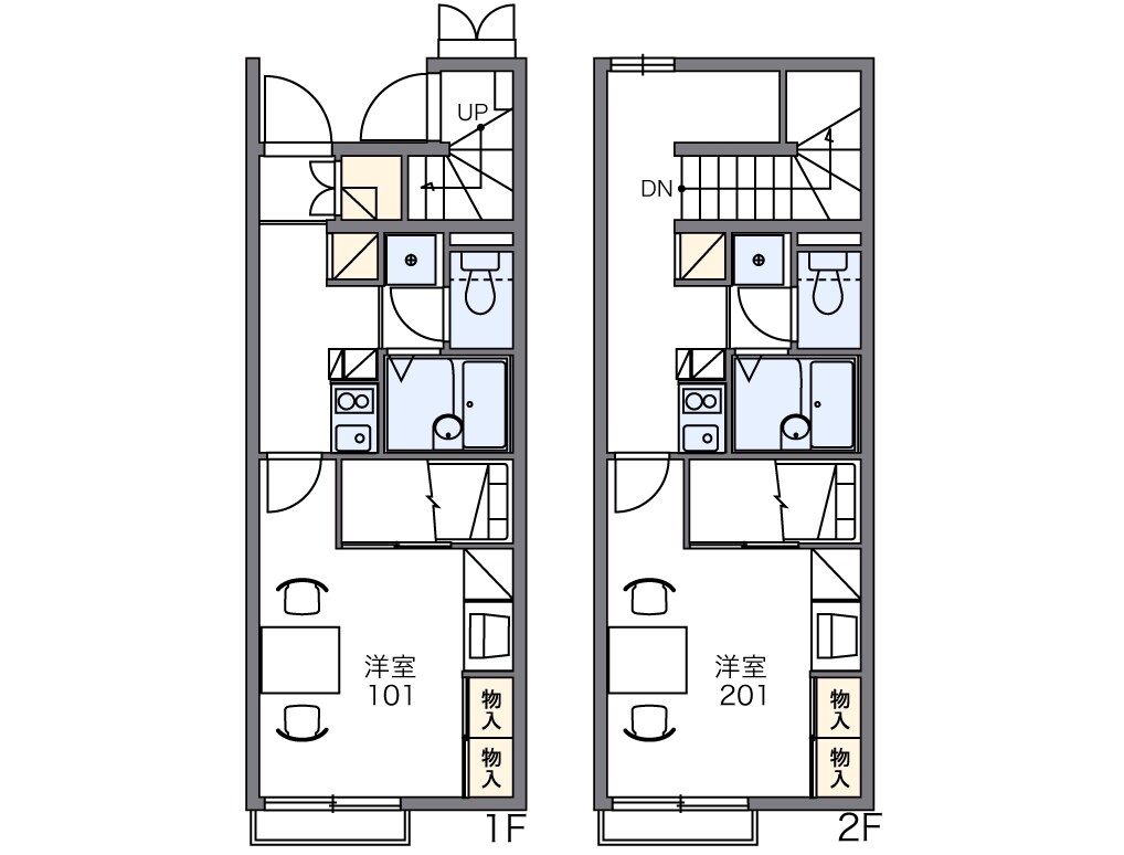 レオパレスグリーングレイスの物件間取画像