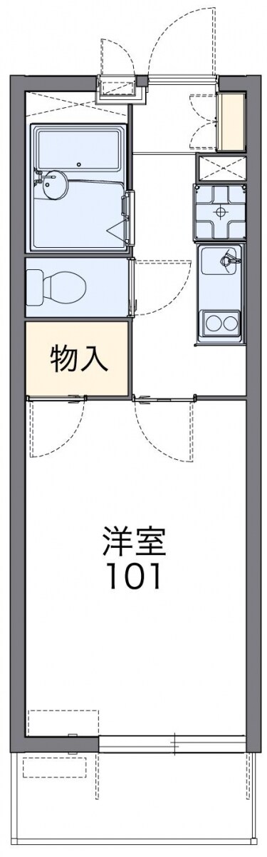 レオパレスフジニューコートの物件間取画像