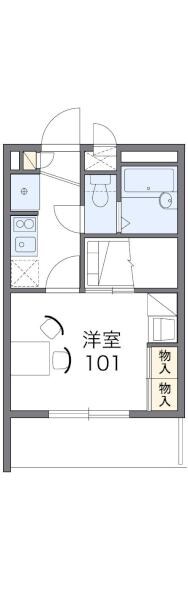 レオパレスハーバーサイドＷ棟の物件間取画像