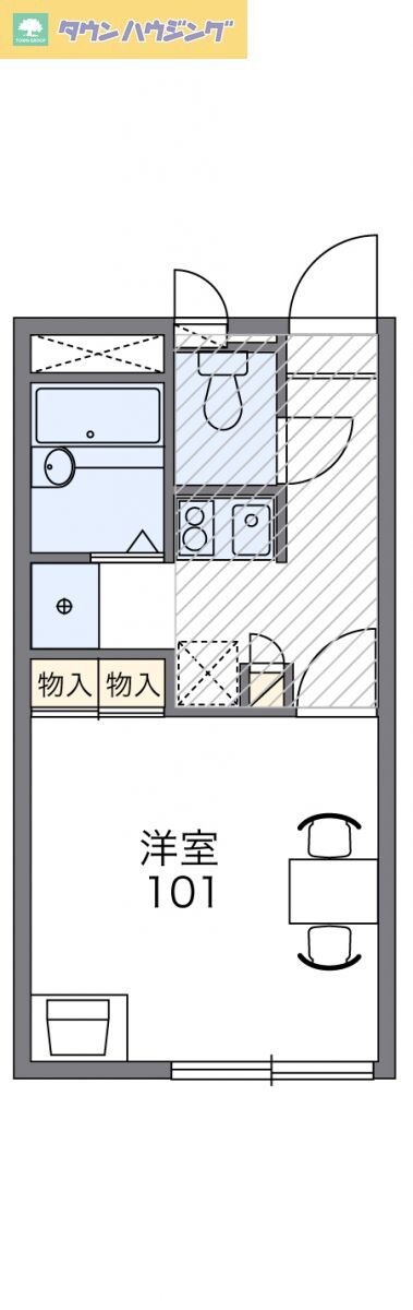 レオパレスホークヒルズIIの物件間取画像