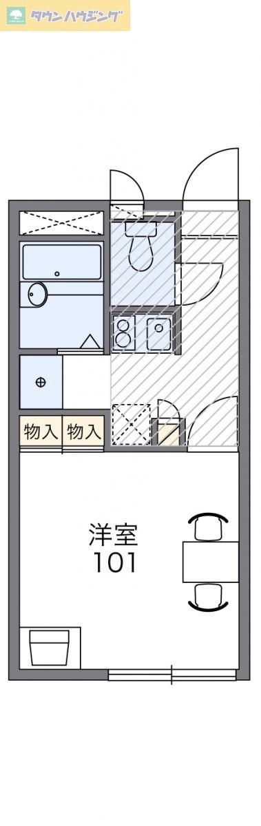 レオパレスホークヒルズIIの物件間取画像