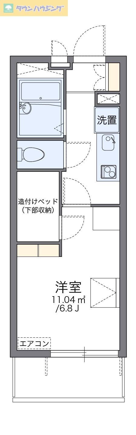 レオパレスグリーンシャルマンの物件間取画像