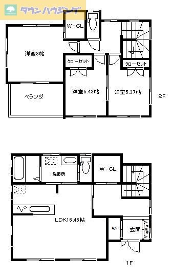 ＡＳＵＫＡ　ＴＯＷＮ　おゆみ町の物件間取画像