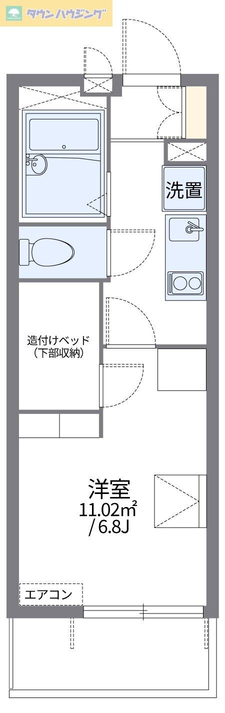 レオパレスＡＬＦＡＣＩＴＹ　Ｋの物件間取画像