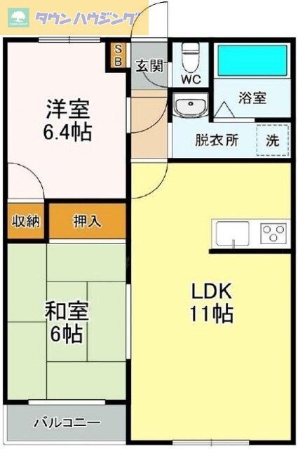 ベルデモールの物件間取画像